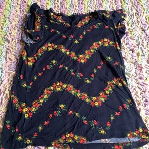 Black floral tank top for kids